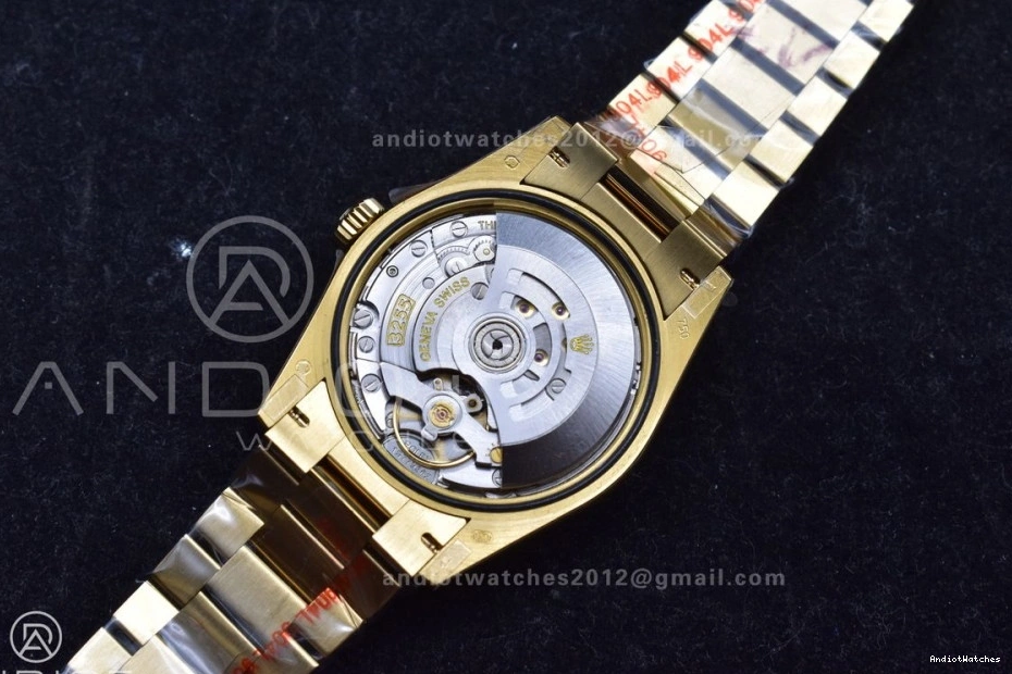 Roman QF on Marker V5 SportInspired DayDate Grey Weight) President vr3255 904L 700 with Steel Bracelet Best 36 Edition (Gain Dial YG 1228